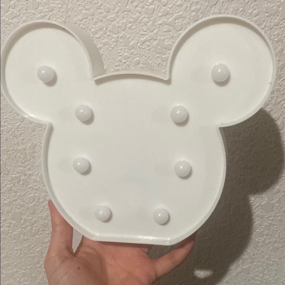 White Mickey Mouse Shaped Light